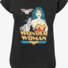 F4NT4STIC T-shirts Shirt DC Comics Superhelden Wonder Woman Posing Dames Zwart