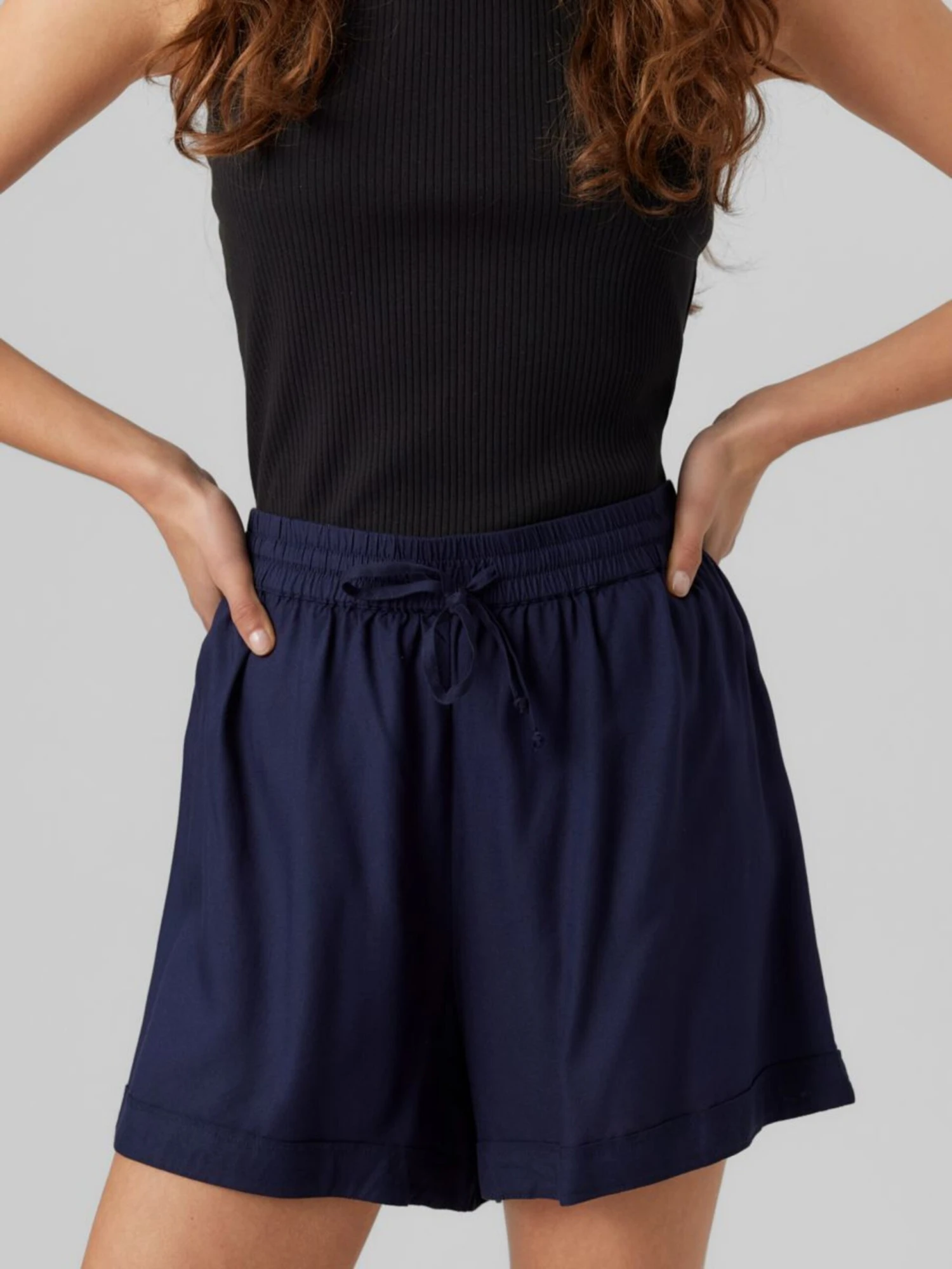 Vero Moda Shorts Regular Broek Bumpy Dames Marine 5 Vero Moda Shorts Regular Broek Bumpy Dames Marine - Afbeelding 5