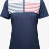 T-shirts Shirt Ladies Zip Golf Polo Dames Blauw