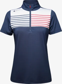 T-shirts Shirt Ladies Zip Golf Polo Dames Blauw