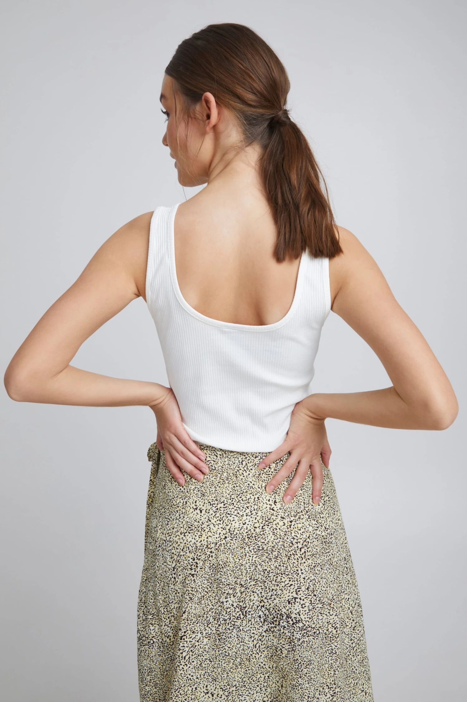 ICHI Tanktops Top SUPER Dames Wit 4 ICHI Tanktops Top SUPER Dames Wit - Afbeelding 4