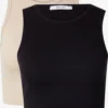 About You Crop Tops Top Dita Dames Nude / Zwart