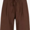 Tom Tailor Shorts Loosefit Bandplooibroek Dames Bruin