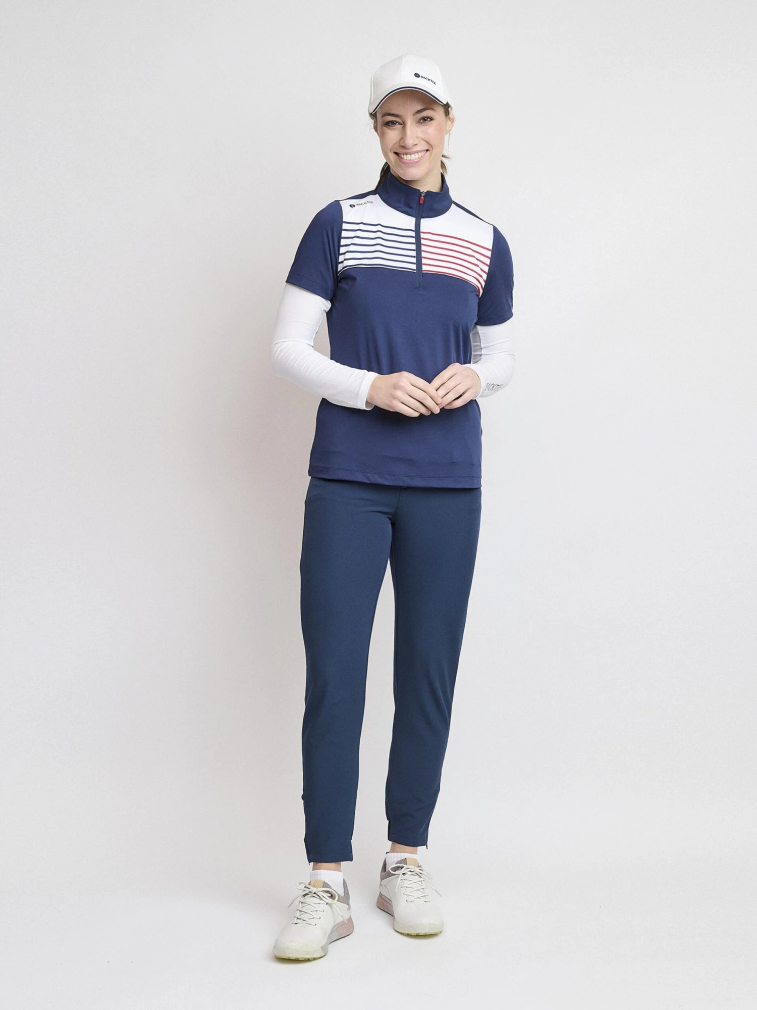 T-shirts Shirt Ladies Zip Golf Polo Dames Blauw 3 T-shirts Shirt Ladies Zip Golf Polo Dames Blauw - Afbeelding 3