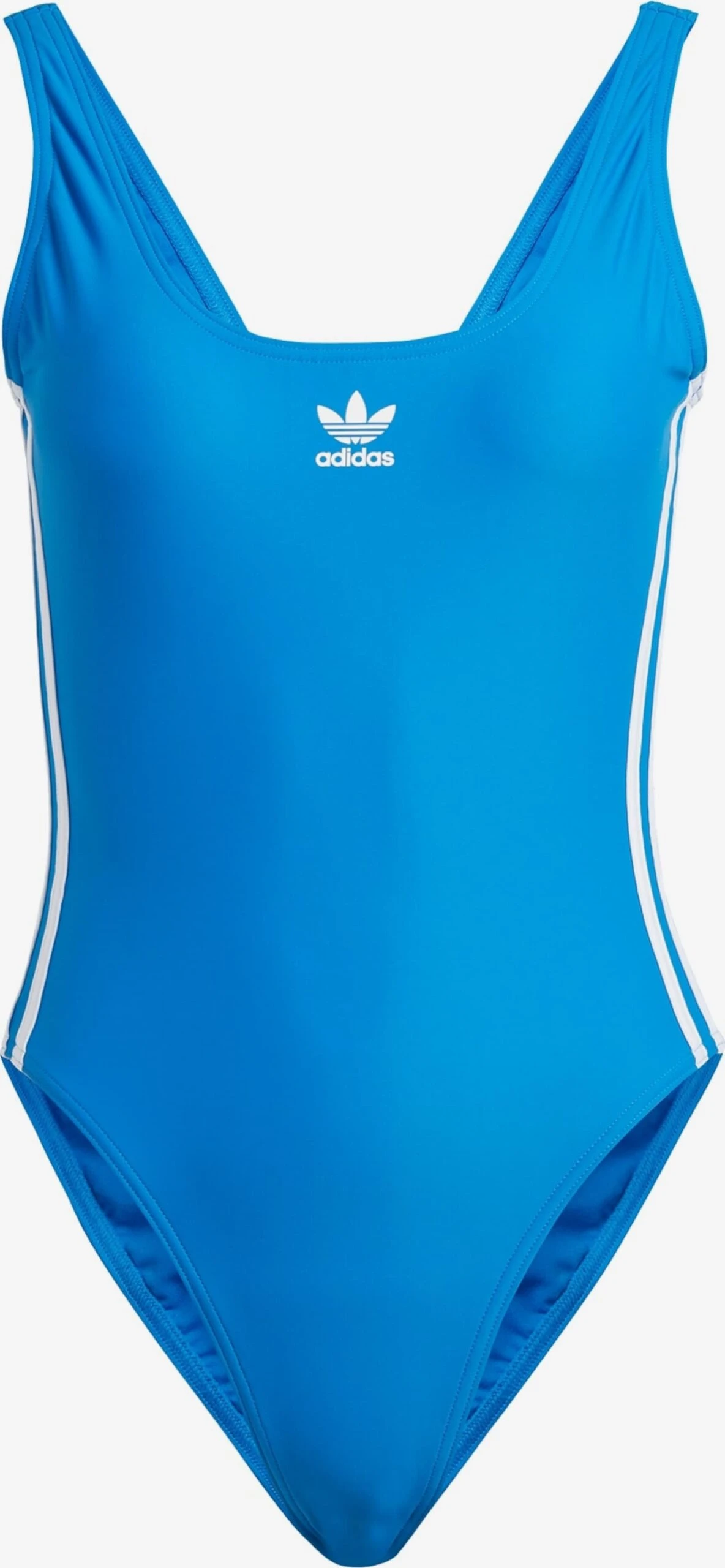 Adidas Originals Grote Cups Bustier Badpak Adicolor Dames Blauw 1 Adidas Originals Grote Cups Bustier Badpak Adicolor Dames Blauw