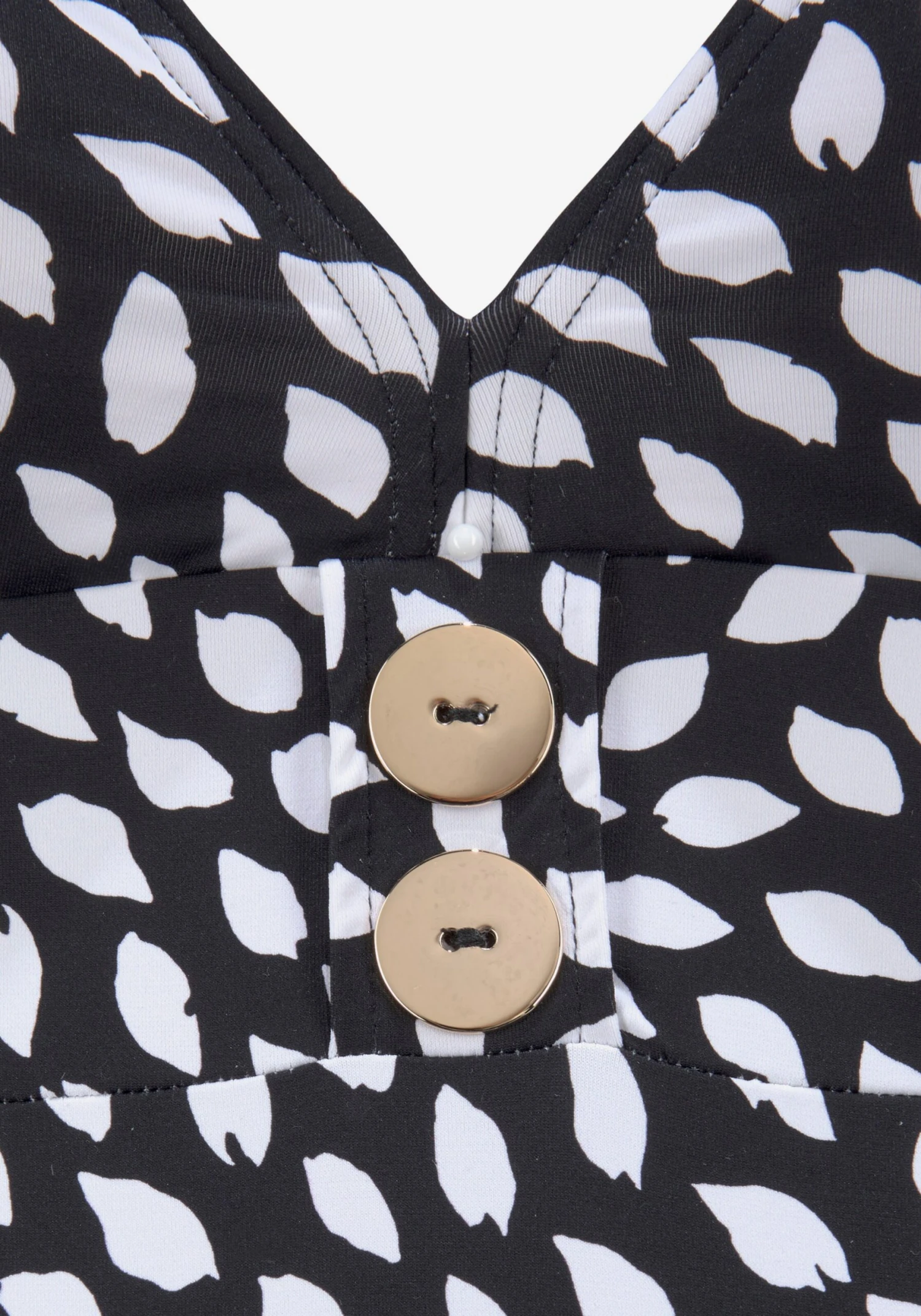 Grote Cups Bustier Badpak Dames Zwart / Wit 2 Grote Cups Bustier Badpak Dames Zwart / Wit - Afbeelding 2