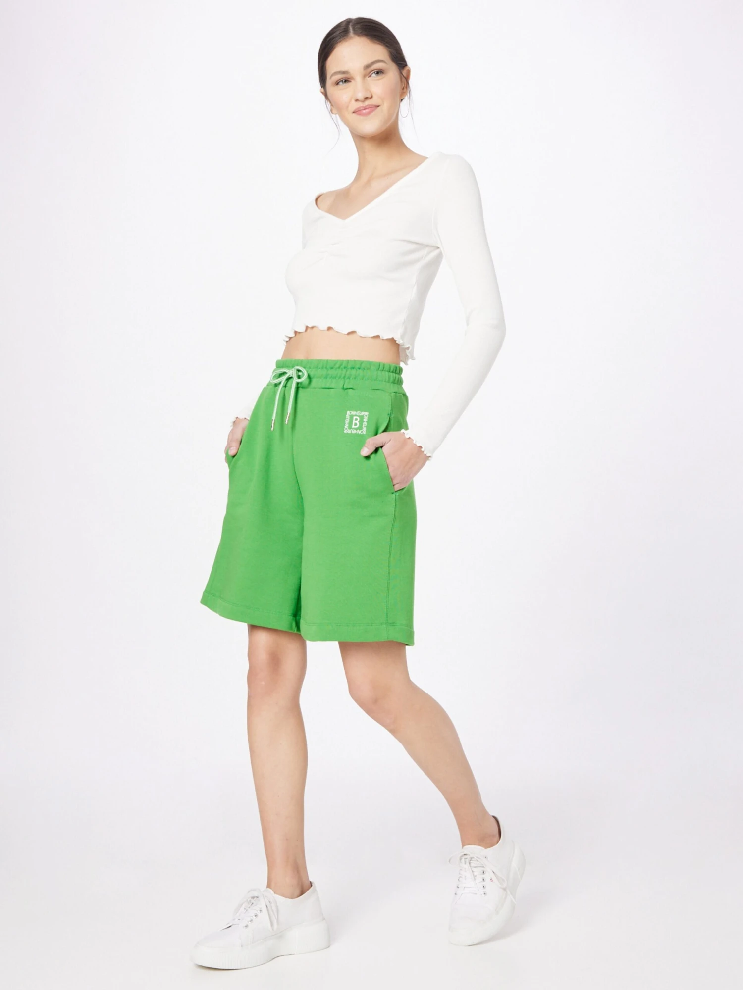 Rich&royal Shorts Loosefit Broek Dames Groen 4 Rich&royal Shorts Loosefit Broek Dames Groen - Afbeelding 4