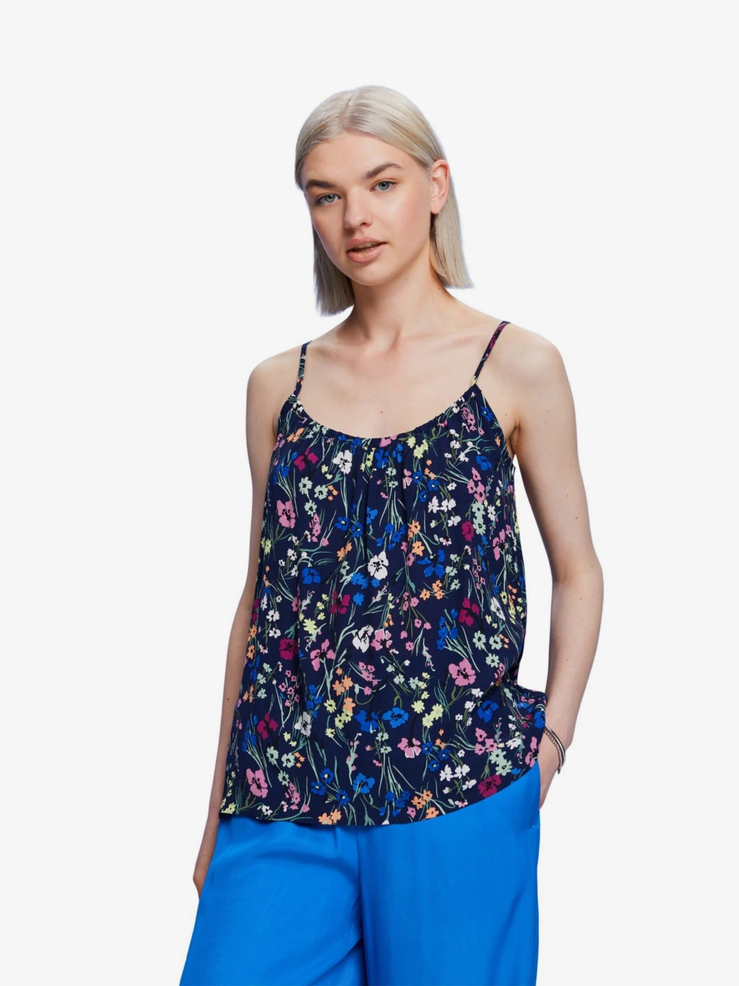 ESPRIT Blouse Tops Blouse Dames Donkerblauw 2 ESPRIT Blouse Tops Blouse Dames Donkerblauw - Afbeelding 2