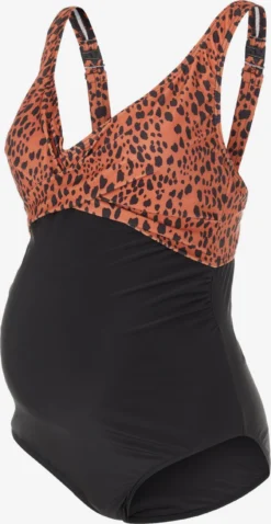 Mamalicious Badpakken Zonder Beugel Bustier Badpak New Mynthe Dames Zwart