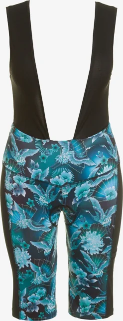Ulla Popken Shorts Slimfit Broek Dames Blauw / Lichtblauw / Zwart