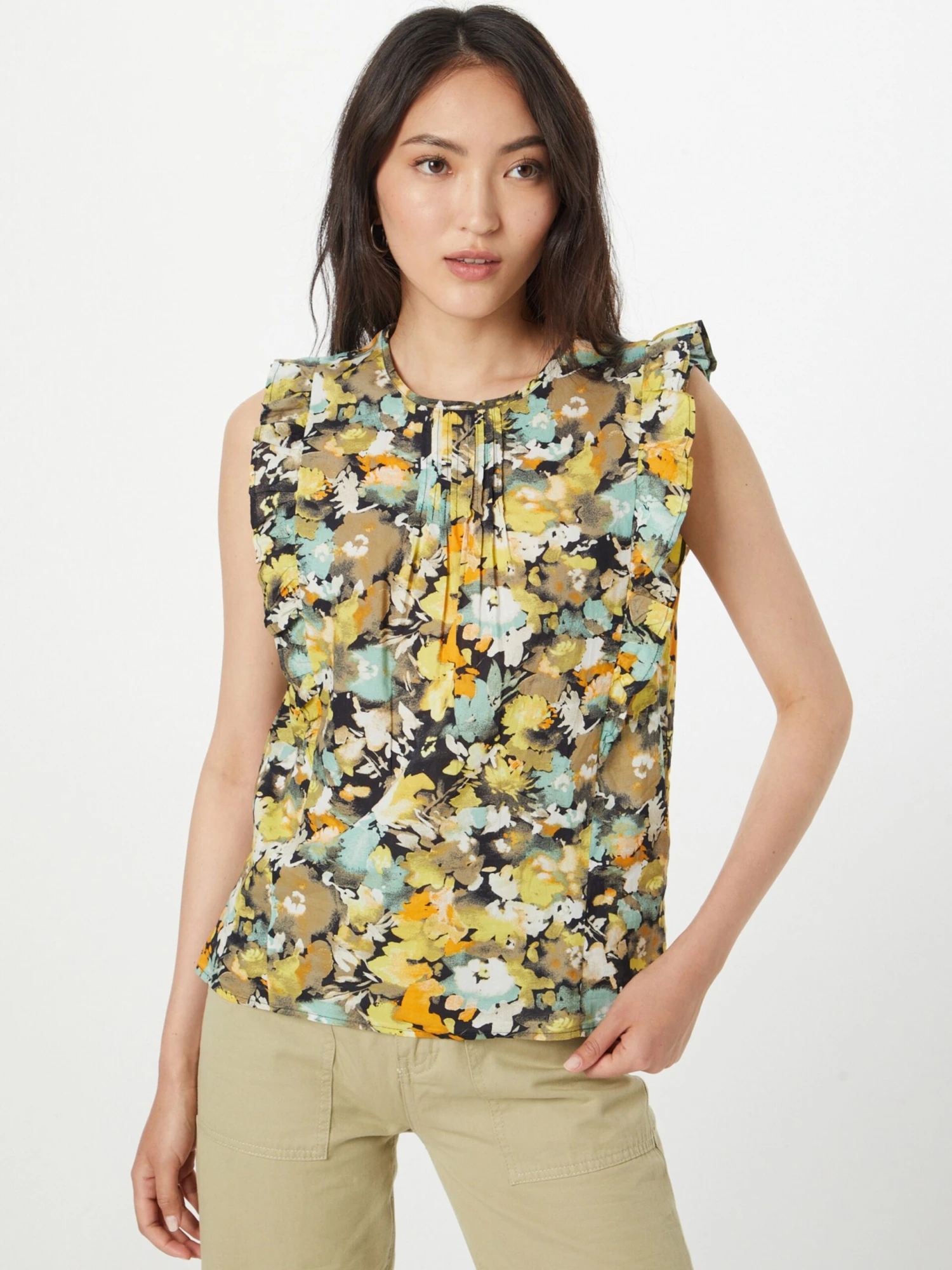 S.Oliver Blouse Tops Blouse Dames Kaki / Riet 2 S.Oliver Blouse Tops Blouse Dames Kaki / Riet - Afbeelding 2