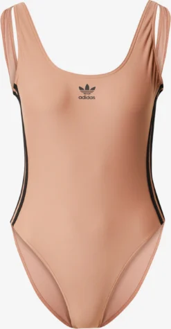Adidas Originals Grote Cups Bustier Badpak ADICOL Dames Lichtbruin