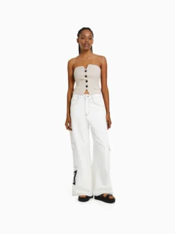 BERSHKA Crop Tops Top Dames Beige -NA-KD Winkel 1bb90f21ee744d87cef3ab6fcc15ba18 scaled