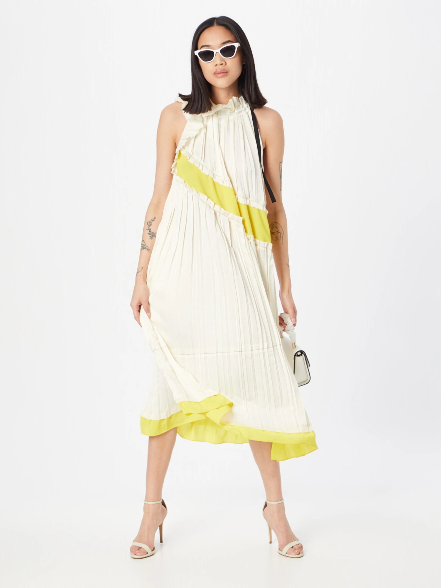 3.1 Phillip Lim Midi Jurken Jurk Dames Crème 5 3.1 Phillip Lim Midi Jurken Jurk Dames Crème - Afbeelding 5