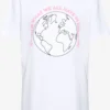 T-shirts Shirt Planet Earth Dames Wit