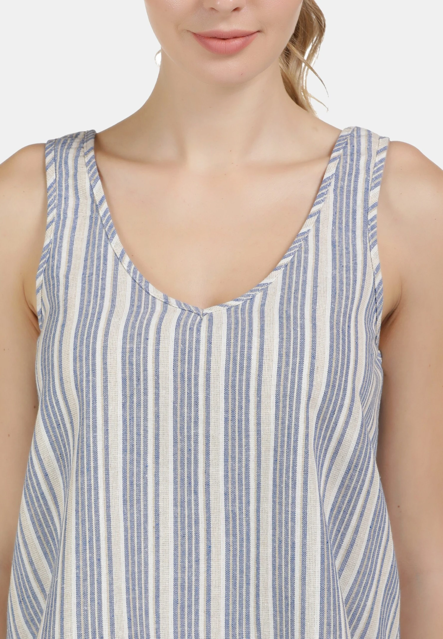 Usha Tanktops Top Dames Duifblauw 5 Usha Tanktops Top Dames Duifblauw - Afbeelding 5