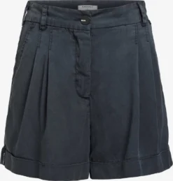 Khujo Shorts Loosefit Bandplooibroek Elida Dames Donkerblauw