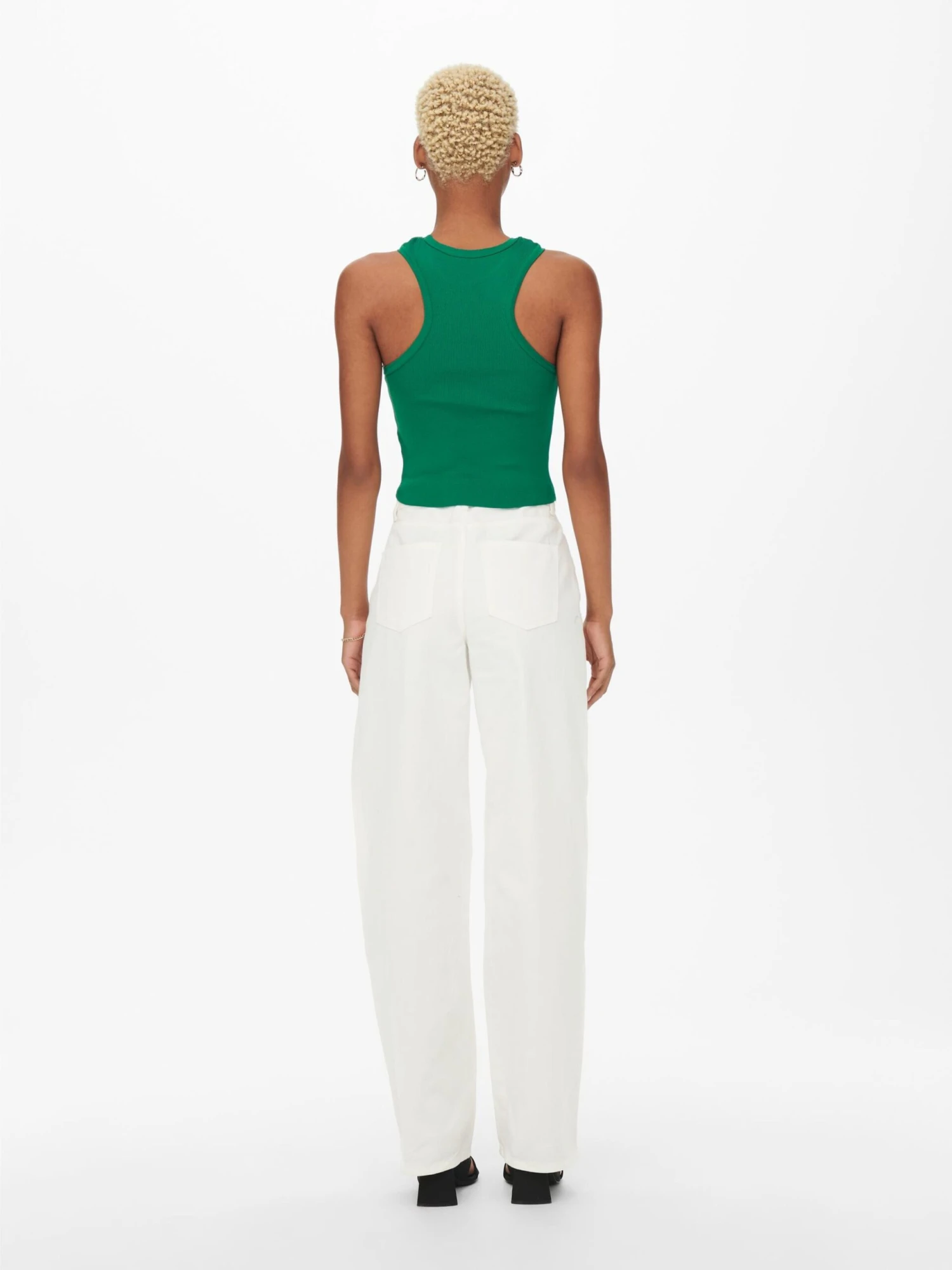 ONLY Crop Tops Top RAZOR Dames Smaragd 4 ONLY Crop Tops Top RAZOR Dames Smaragd - Afbeelding 4