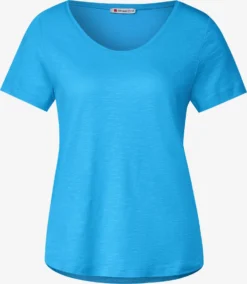 STREET ONE T-shirts Shirt Dames Blauw Gemêleerd