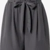 ESPRIT Shorts Loosefit Bandplooibroek Dames Antraciet