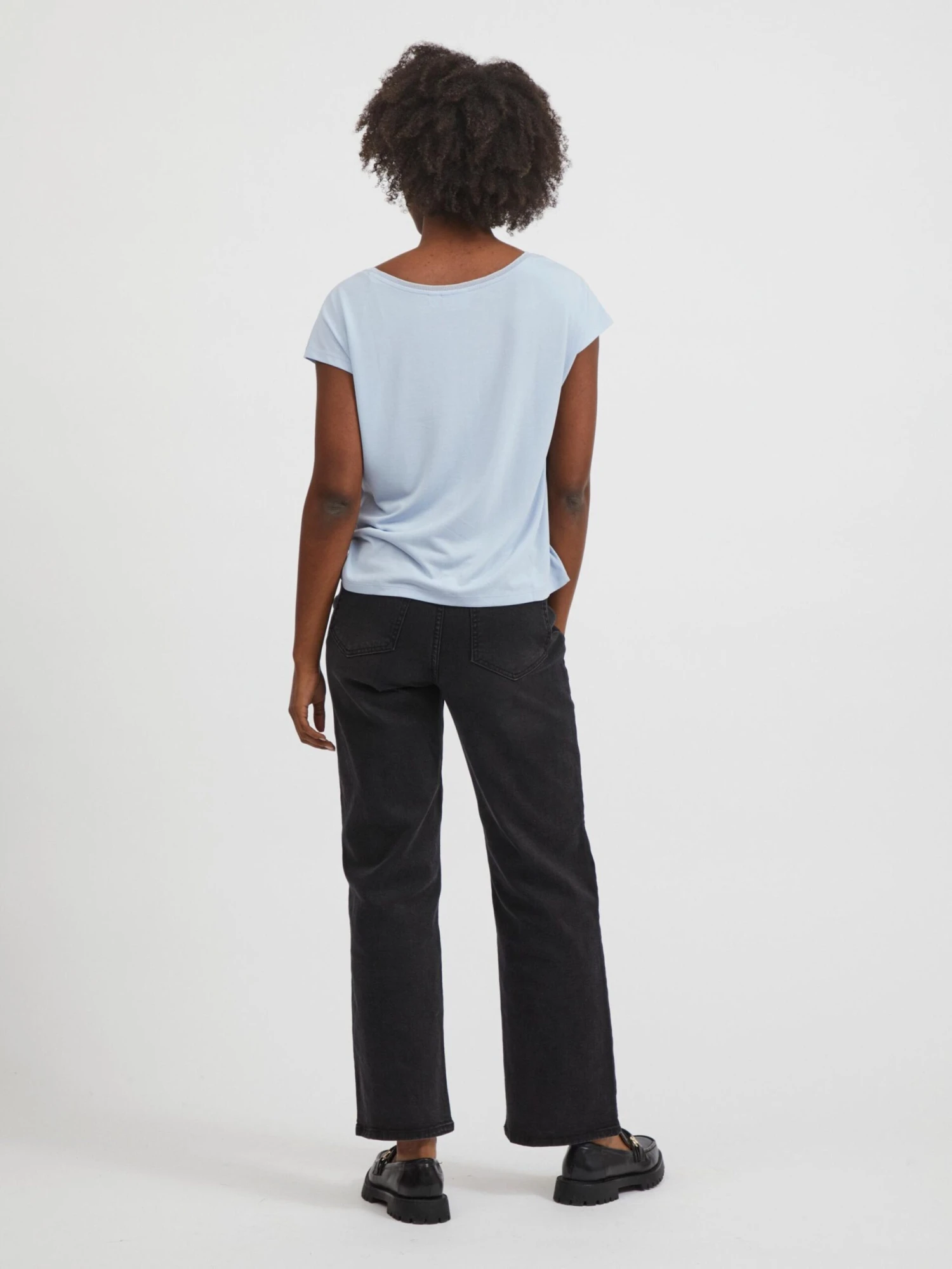 Vila T-shirts Shirt Dames Lichtblauw 4 Vila T-shirts Shirt Dames Lichtblauw - Afbeelding 4