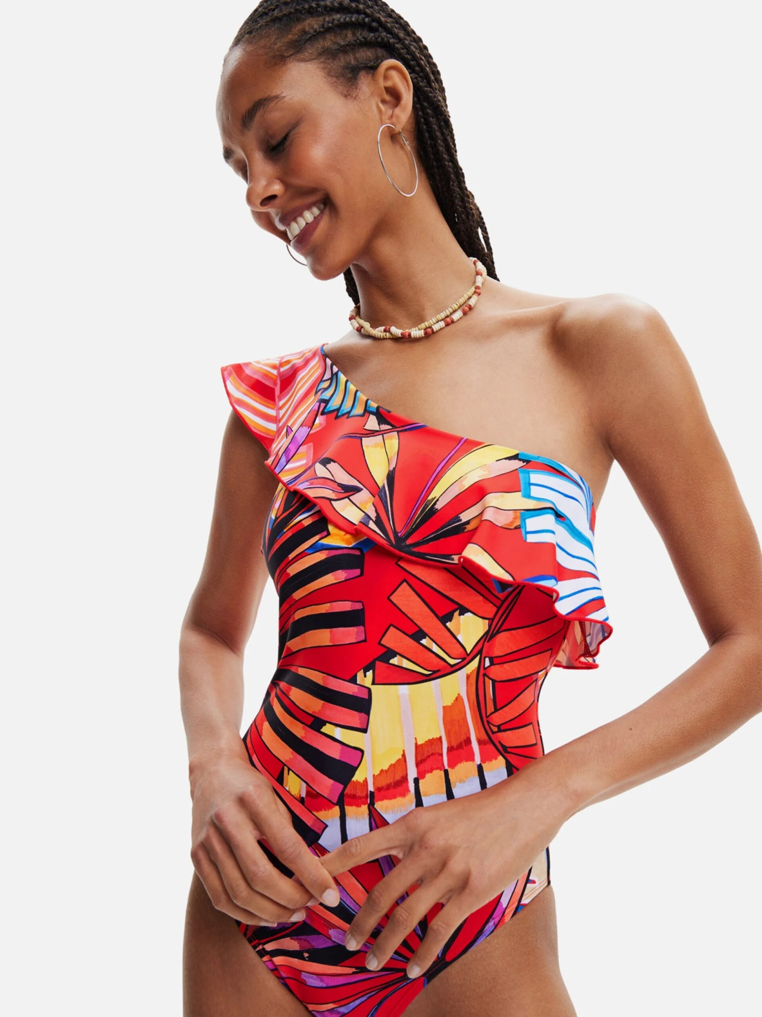 Desigual Badpakken Zonder Beugel Bustier Badpak Dames Knalrood 5 Desigual Badpakken Zonder Beugel Bustier Badpak Dames Knalrood - Afbeelding 5