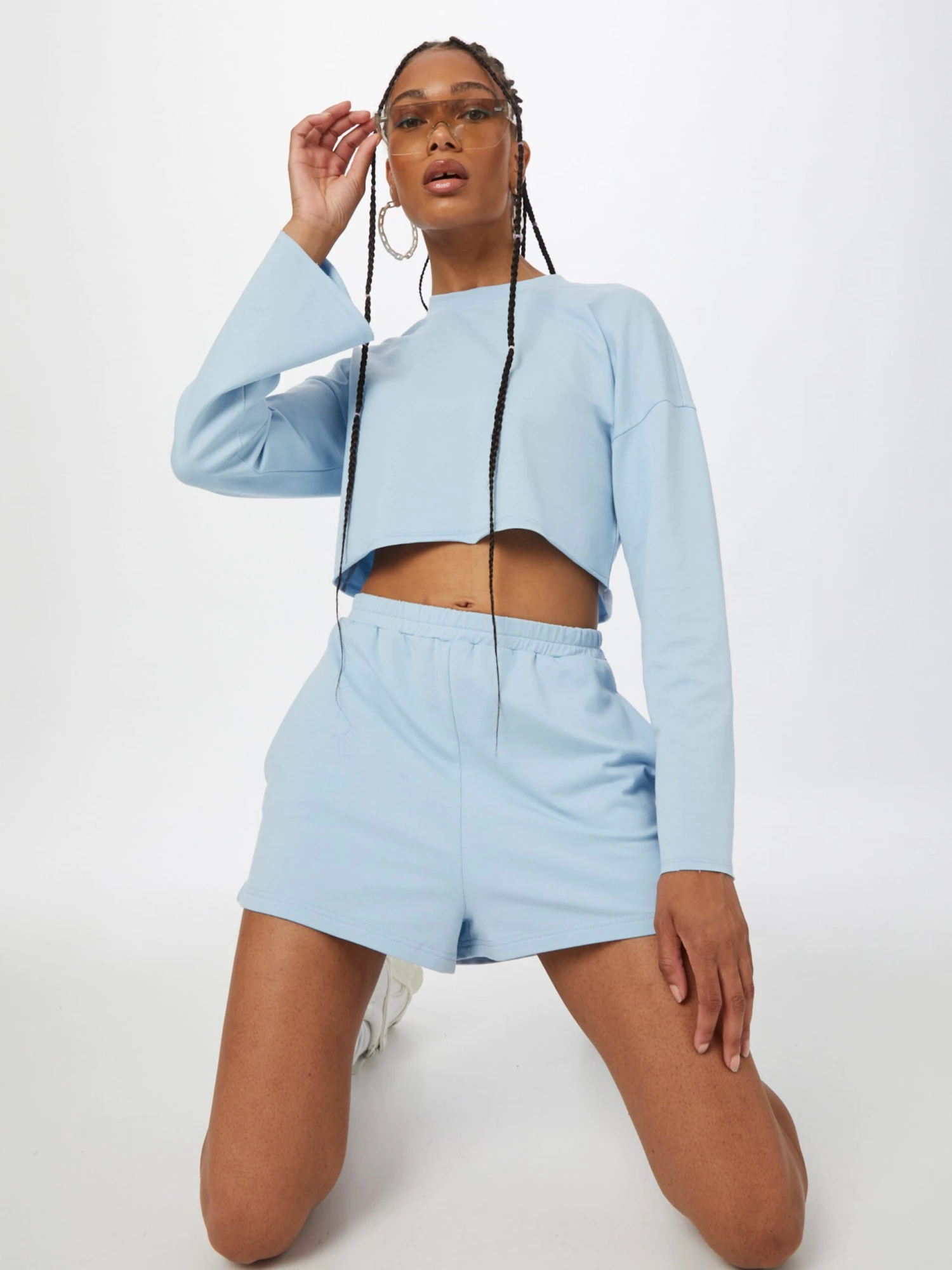 Shorts Regular Broek Abby Dames Lichtblauw 5 Shorts Regular Broek Abby Dames Lichtblauw - Afbeelding 5