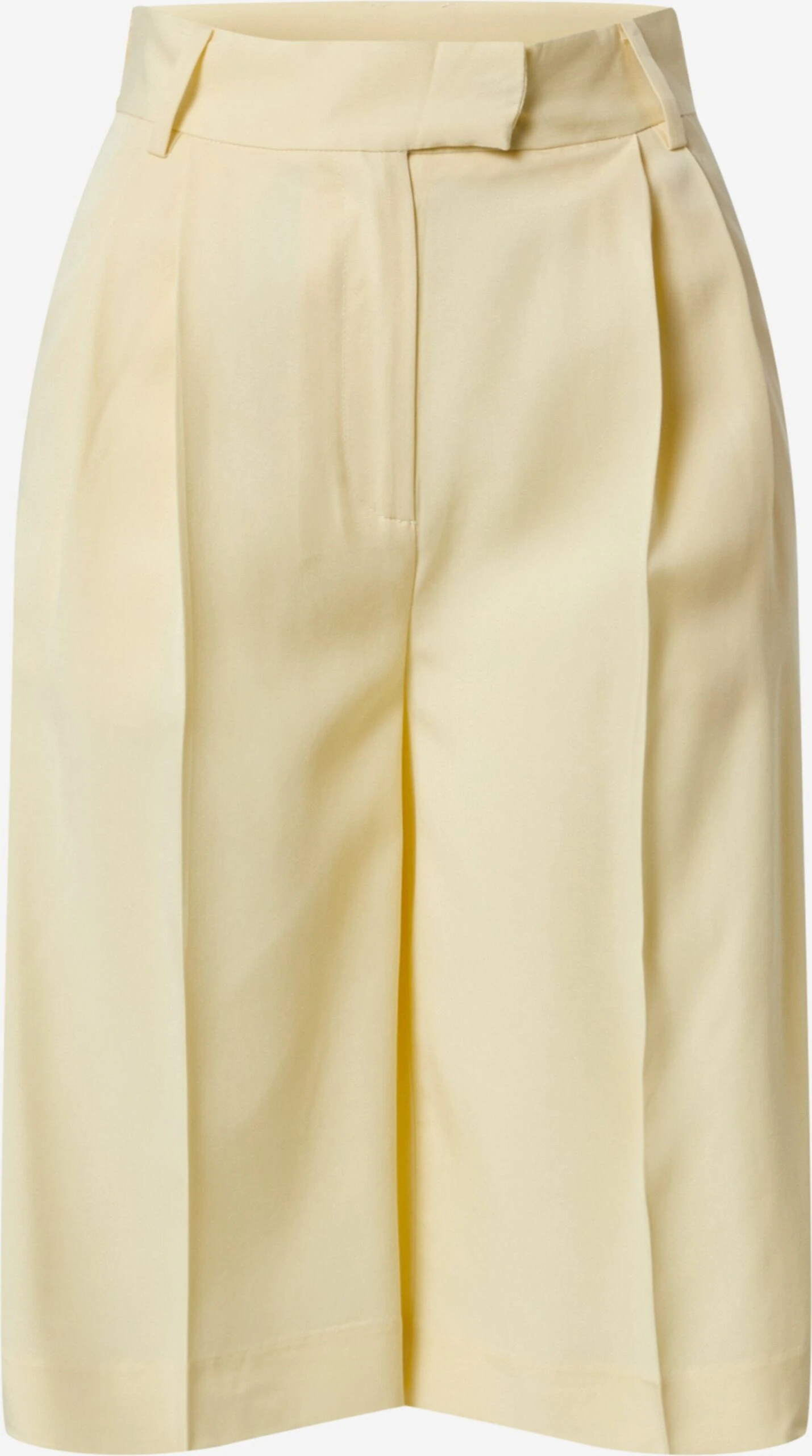 Another Label Shorts Regular Bandplooibroek Dryade Dames Lichtgeel 1 Another Label Shorts Regular Bandplooibroek Dryade Dames Lichtgeel