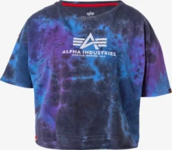 Alpha Industries T-shirts Shirt Dames Nachtblauw / Lichtblauw