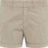 DreiMaster Vintage Shorts Slimfit Broek Dames Kaki