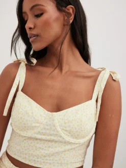 NA-KD Tanktops Top Dames Geel