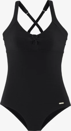 Sunseeker Badpakken Zonder Beugel T-shirt Bh Badpak Dames Zwart