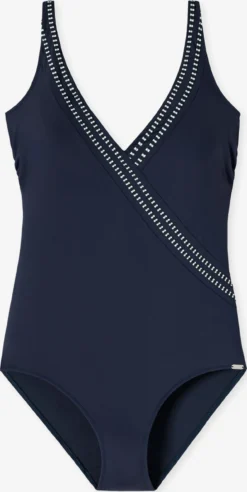 Schiesser Badpakken Zonder Beugel Badpak Aqua Deep Sea Dames Donkerblauw