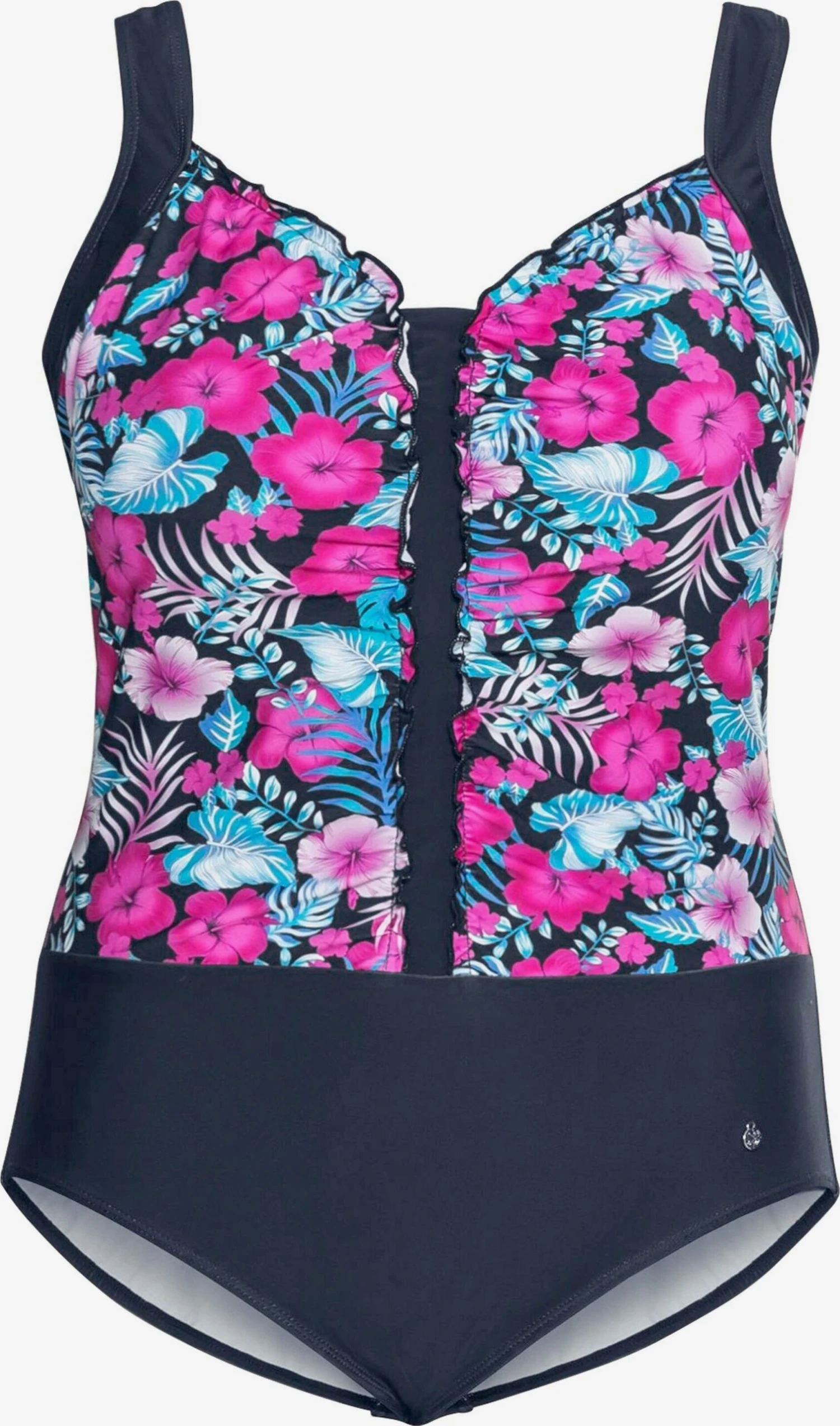 Sheego Grote Cups T-shirt Bh Badpak Dames Navy / Lichtblauw 1 Sheego Grote Cups T-shirt Bh Badpak Dames Navy / Lichtblauw