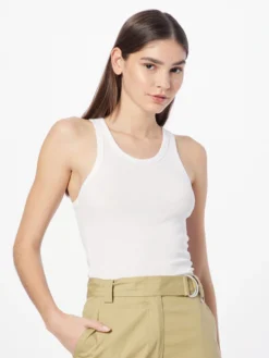 WEEKDAY Tanktops Top Dames Grijs Gemêleerd / Wit -NA-KD Winkel 5002655bc114a29a7f76c8a9d30abbe5 scaled