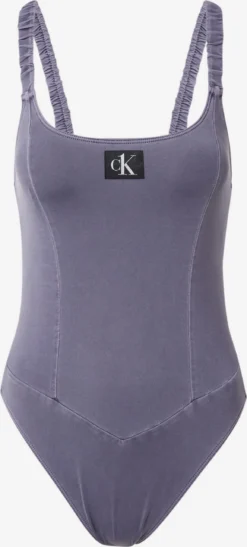 Calvin Klein Swimwear Grote Cups Bustier Badpak Dames Duifblauw