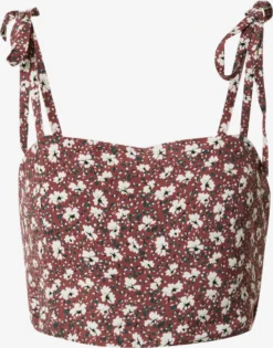 About You Crop Tops Top Ramona Dames Roestbruin