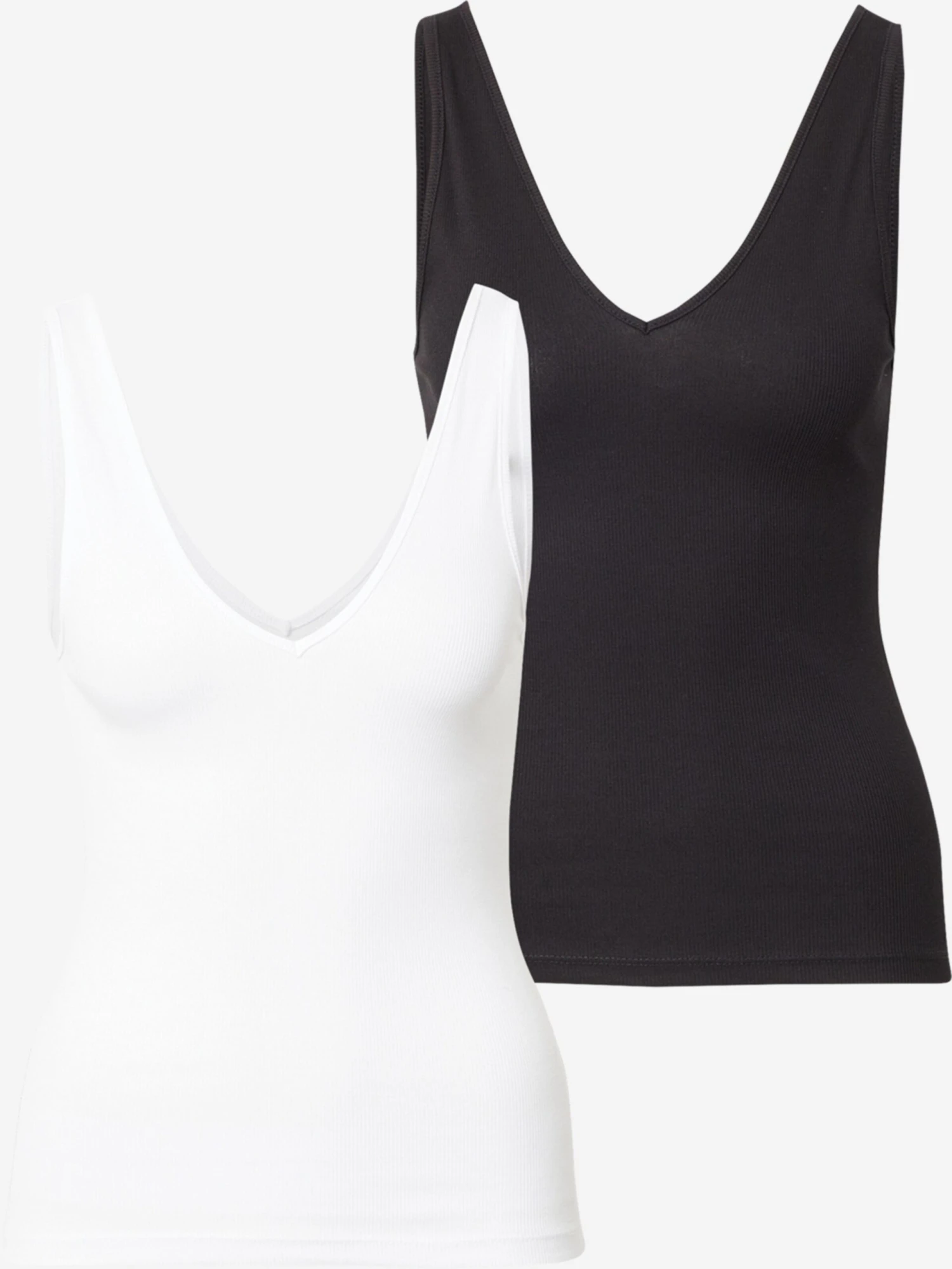 WEEKDAY Tanktops Top Dames Zwart / Wit 1 WEEKDAY Tanktops Top Dames Zwart / Wit
