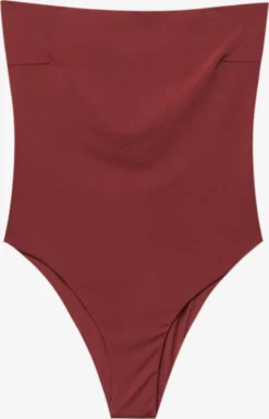 PULL & BEAR Bandeau Badpakken Bandeau Badpak Dames Karmijnrood