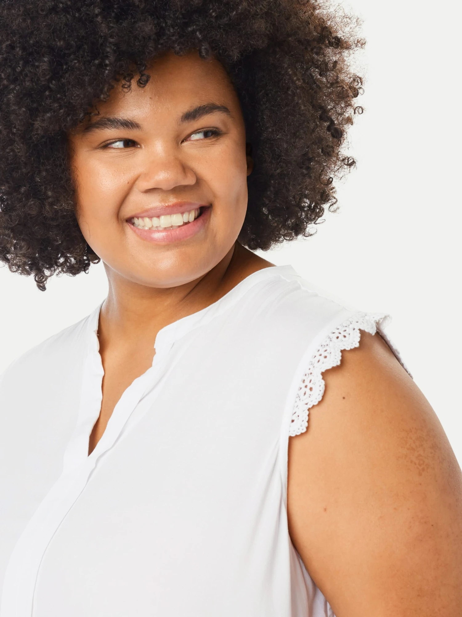 ONLY CARMAKOMA Blouse Tops Blouse Mumi Dames Wit 5 ONLY CARMAKOMA Blouse Tops Blouse Mumi Dames Wit - Afbeelding 5