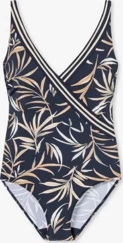 Schiesser Grote Cups Triangel Badpak Aqua Californian Dream Dames Donkerblauw