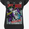 F4NT4STIC T-shirts Shirt Batman Joker Playing Card Cover Dames Zwart