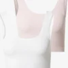 WEEKDAY Tanktops Top Elvira Dames Rosa / Wit