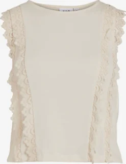 Vila Blouse Tops Blouse Dames Lichtbeige