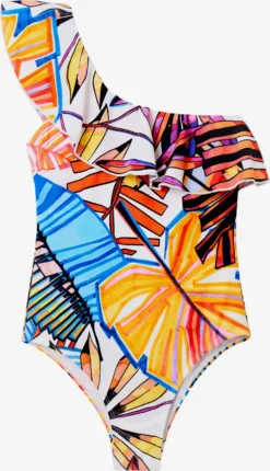 Desigual Grote Cups Bustier Badpak Dames Wit