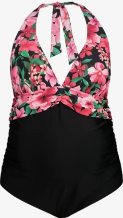 Ulla Popken Halter Badpakken Badpak Dames Gemengde Kleuren / Zwart