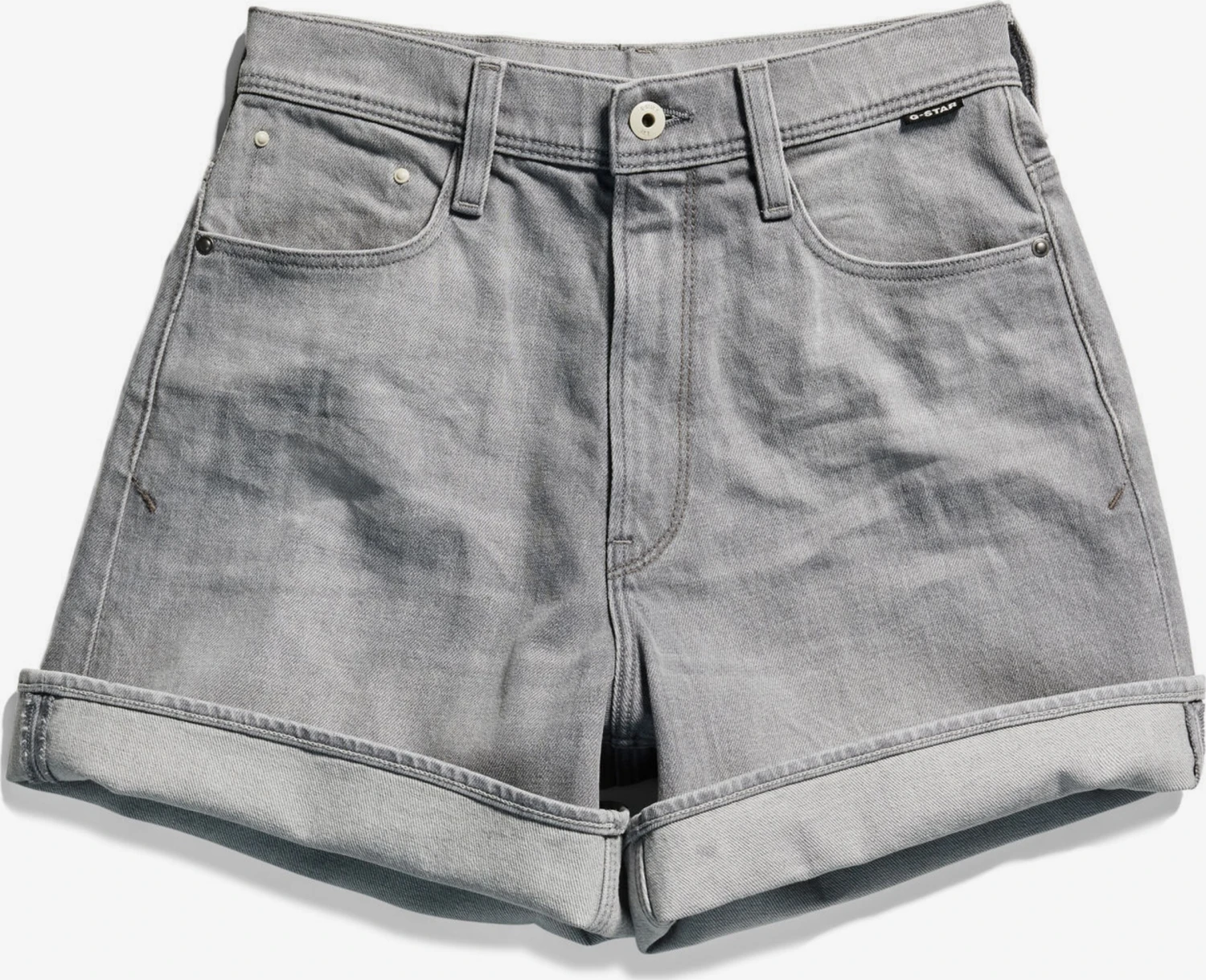 G-Star Raw Shorts Regular Broek Dames Lichtgrijs 1 G-Star Raw Shorts Regular Broek Dames Lichtgrijs