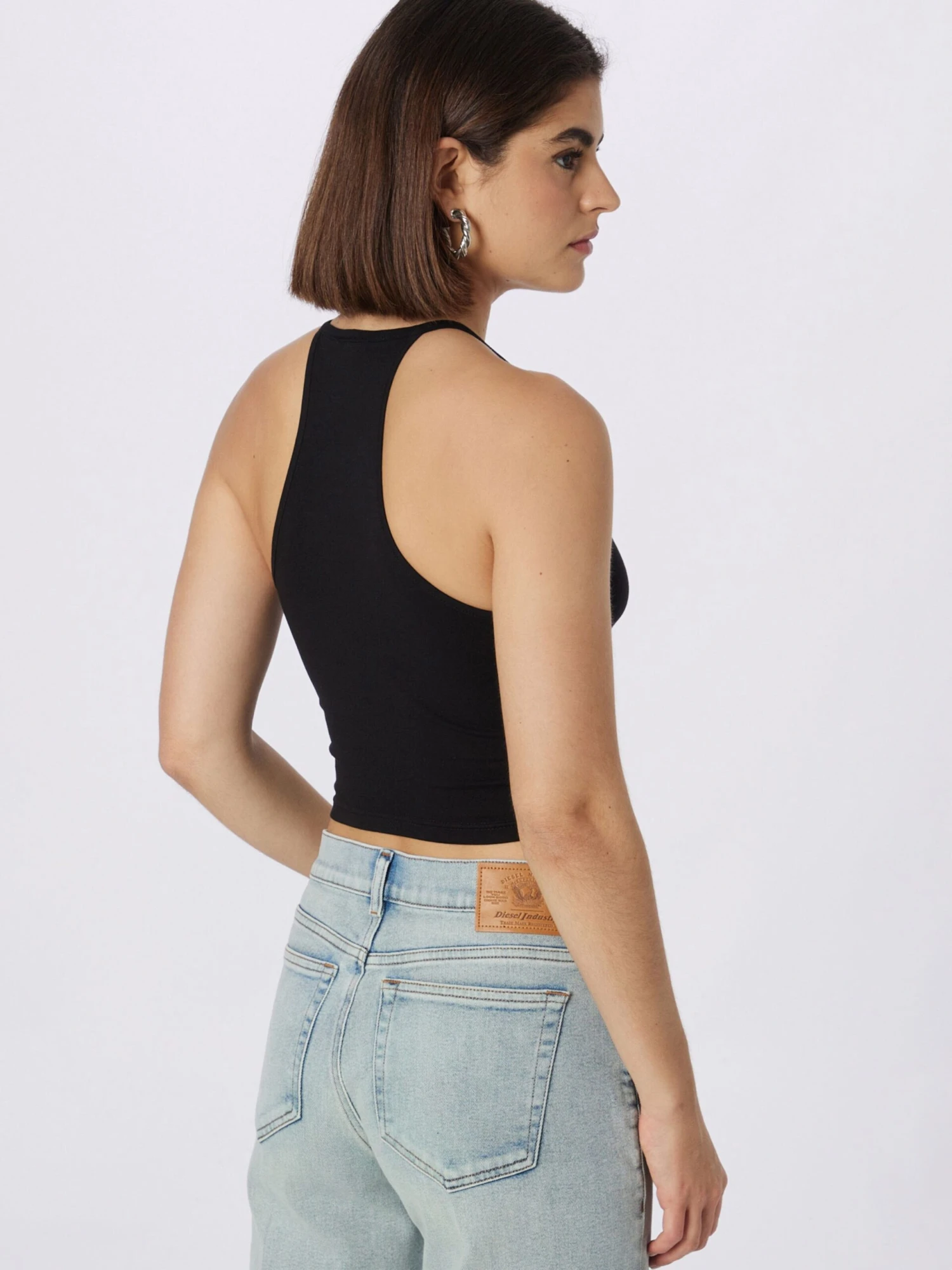 WEEKDAY Crop Tops Top Dames Zwart / Wit 4 WEEKDAY Crop Tops Top Dames Zwart / Wit - Afbeelding 4