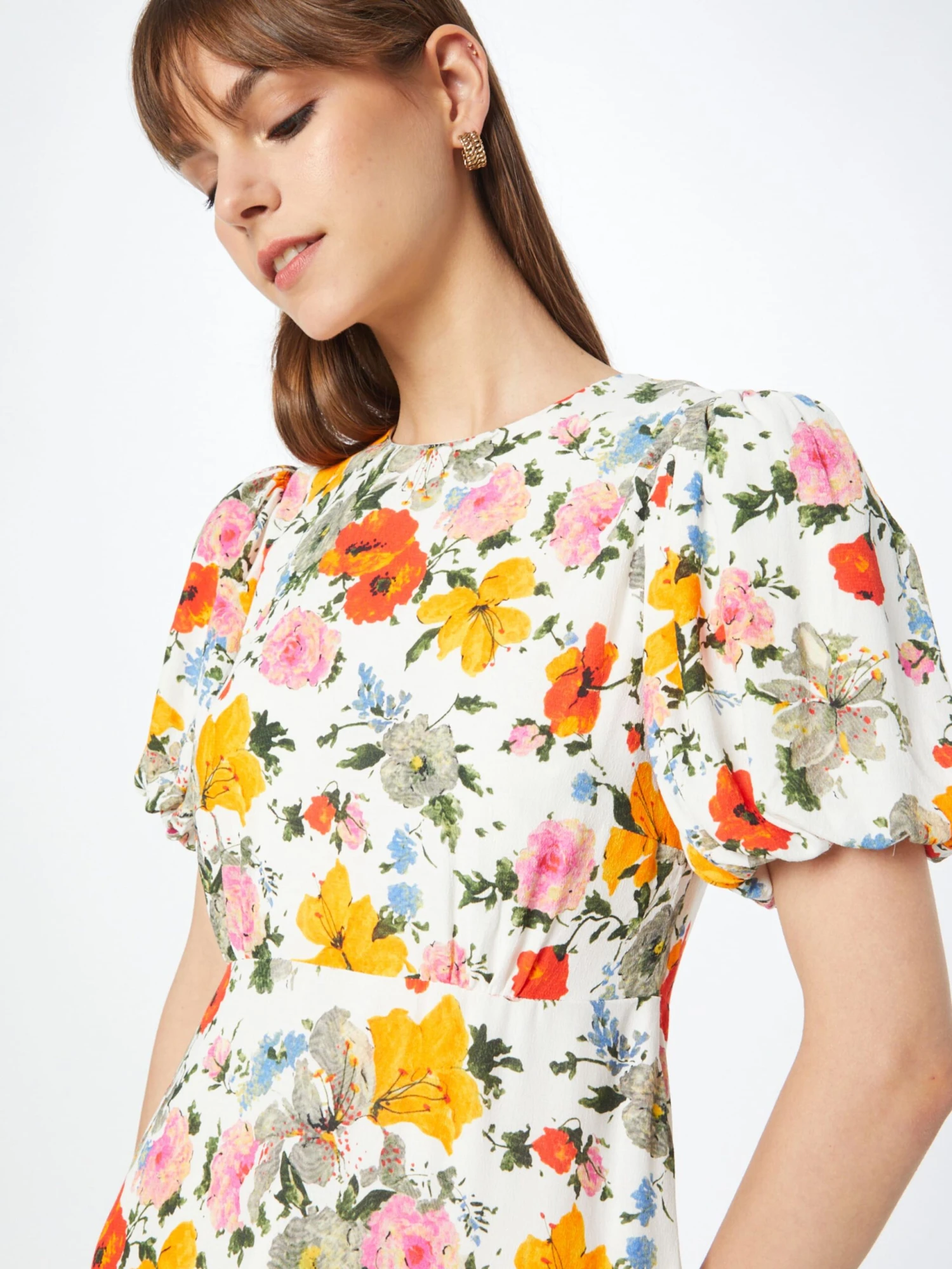 Oasis Midi Jurken Jurk Dames Ivoor 2 Oasis Midi Jurken Jurk Dames Ivoor - Afbeelding 2