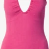 Seafolly Halter Badpakken Bustier Badpak Dames Fuchsia